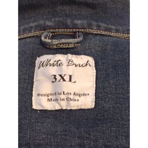 White Birch Stretch Denim Days Jacket Zip Up Jacket Size 3X - Picture 4 of 4